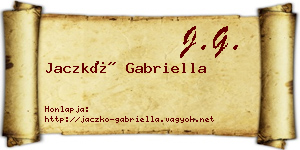 Jaczkó Gabriella névjegykártya