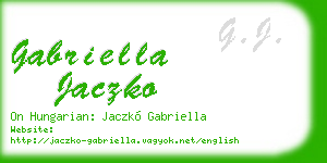 gabriella jaczko business card
