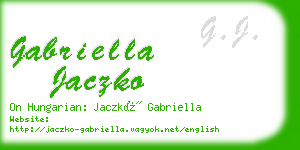 gabriella jaczko business card